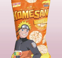 Komesan Naruto Chips de riz complet goût fromage.